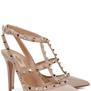 Valentino Garavani Rockstud T-Strap Pointed Toe Pump